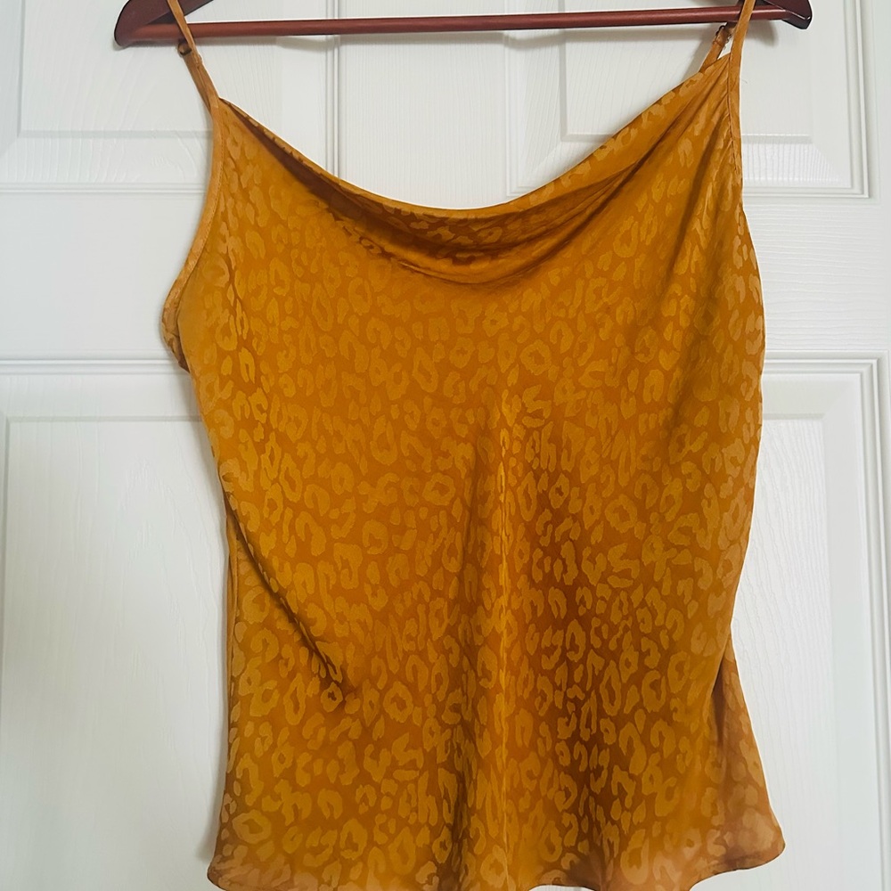 Banana Republic Animal Print Cami in Mustard